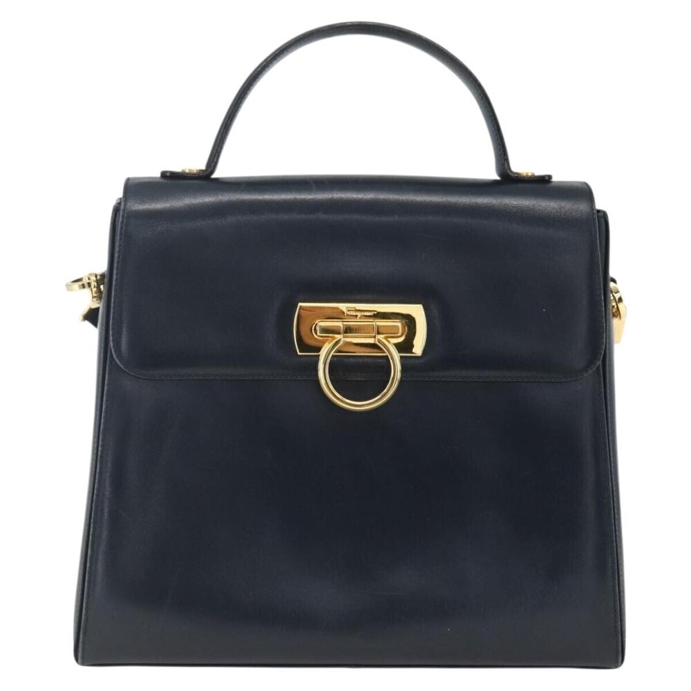 Salvatore Ferragamo Gancini Convertible Top Handle Leather Medium